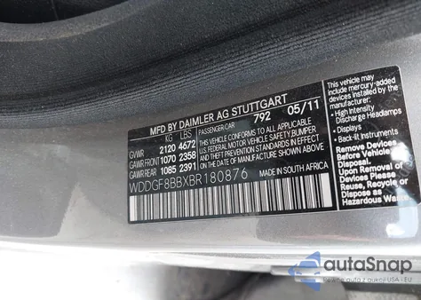 2011 Mercedes-Benz C 300 Luxury 4Matic/Sport 4Matic из США, поврежденный, VIN WDDGF8BBXBR180876